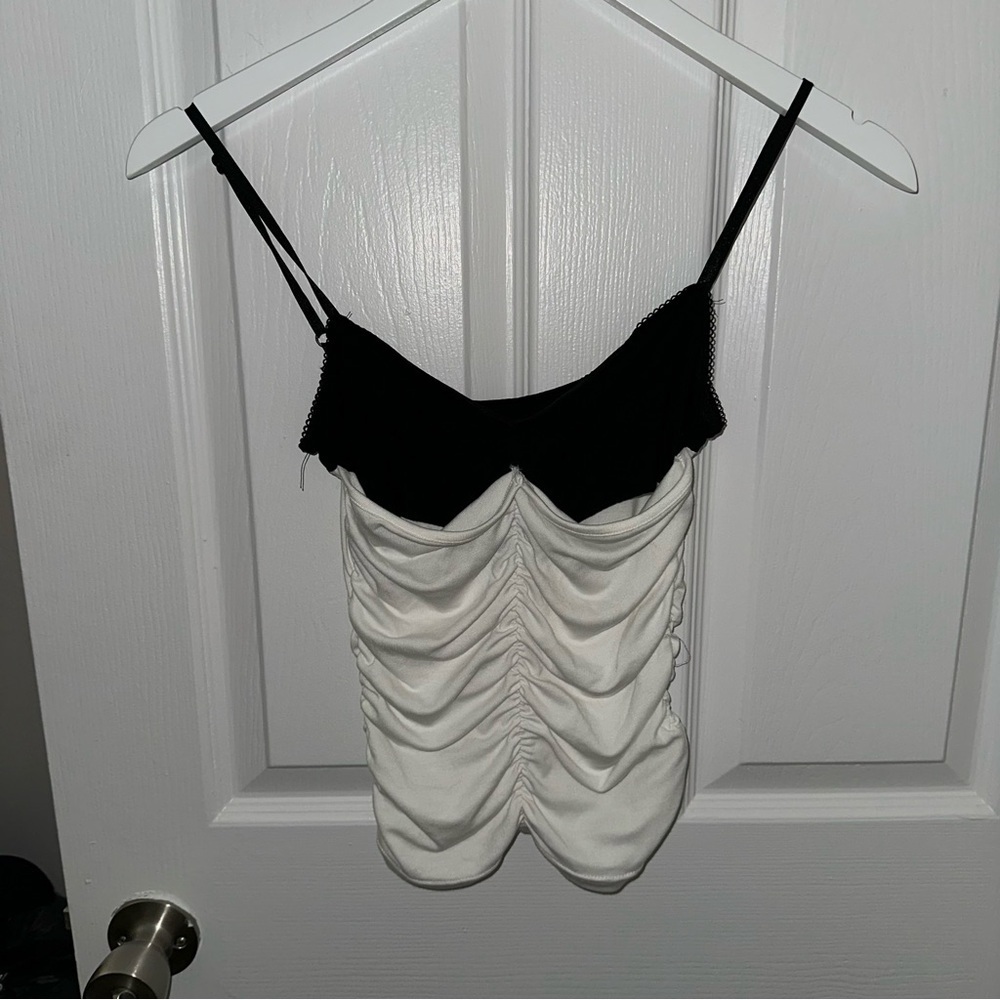 White and Black Cami